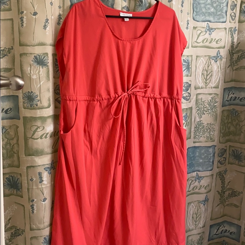 Pink/coral dress maternity XXL